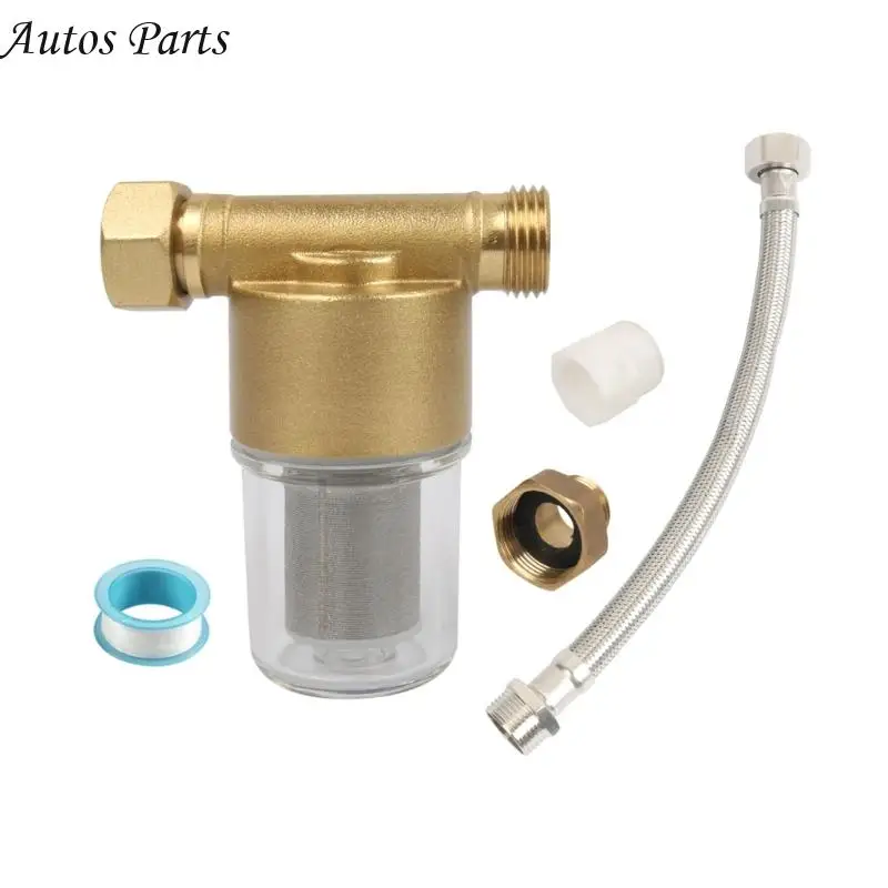 

57BA Brass Liquid Filtration Unit With Flexible Hose And Seal Tape For Home Marine Applications