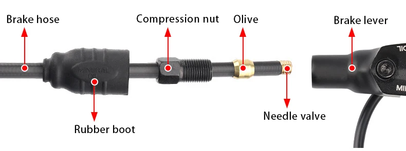 NUTT Electric Scooter 4 Piston Hydraulic Disc Brake Power-off Oil Disk for Zero 10X/11X, Vsett 10+/9+, Kaabo Wolf Warrior 11