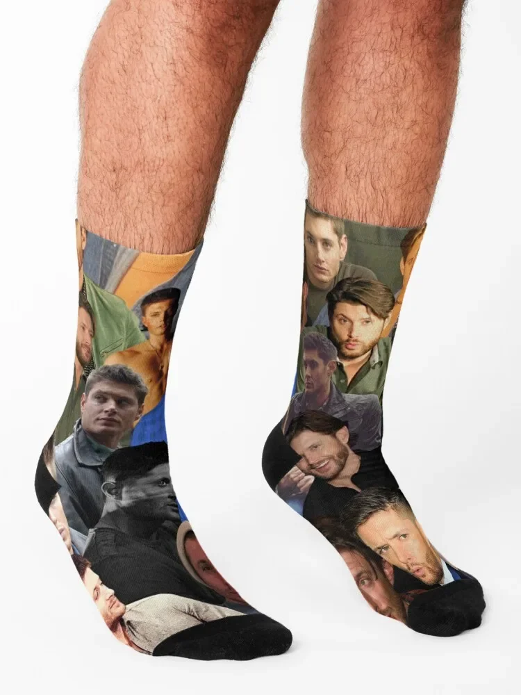 Jensen Ackles Fotocollage Sokken Winter Grappige Cadeaus Kinderen Wandelen Sokken Meisje Heren