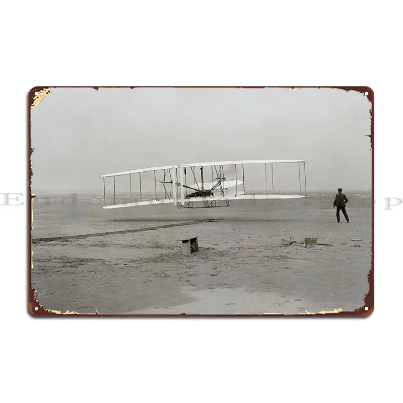 Wright Brothers 1st Flight Metal Sign Party Decoration Club Bar Iron Mural Tin Sign Poster