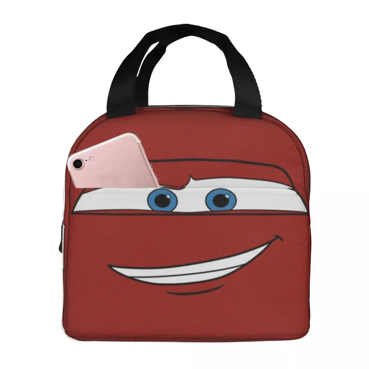 

Lightnings Anime McQueens Portable Lunch Boxes Women Multifunction Sport Racing Car Cooler Thermal Food Insulated Lunch Bag