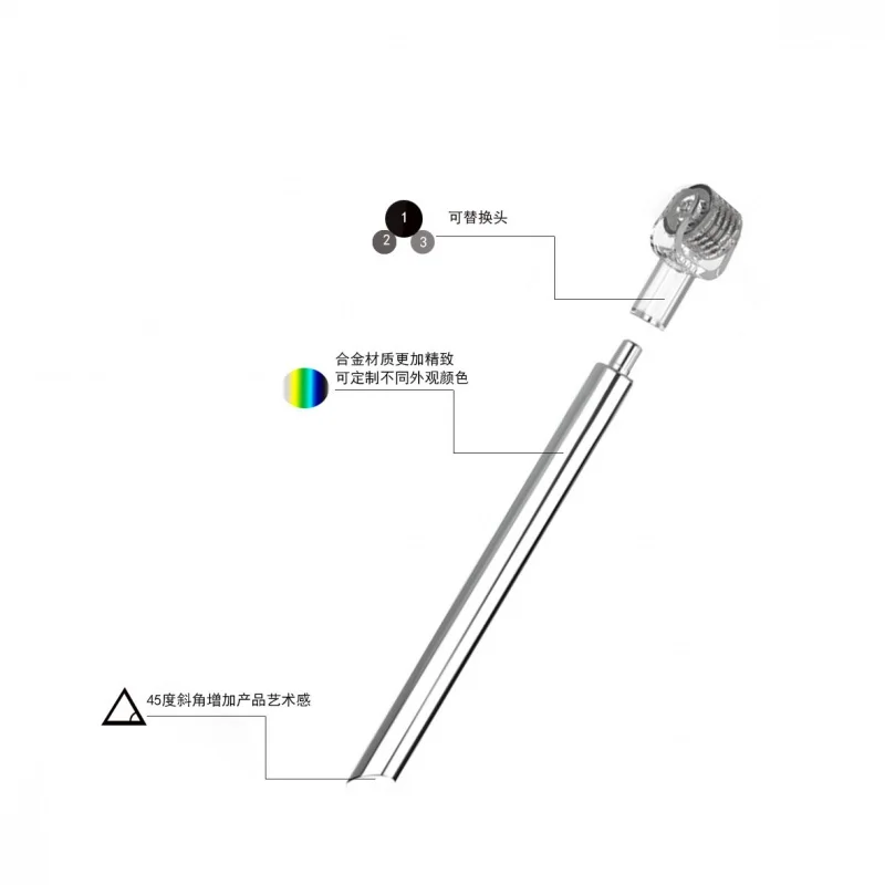 Wałek do pielęgnacji linii włosów brwi Uchwyt ze stali nierdzewnej Wymienna głowica Miniaturowy wałek