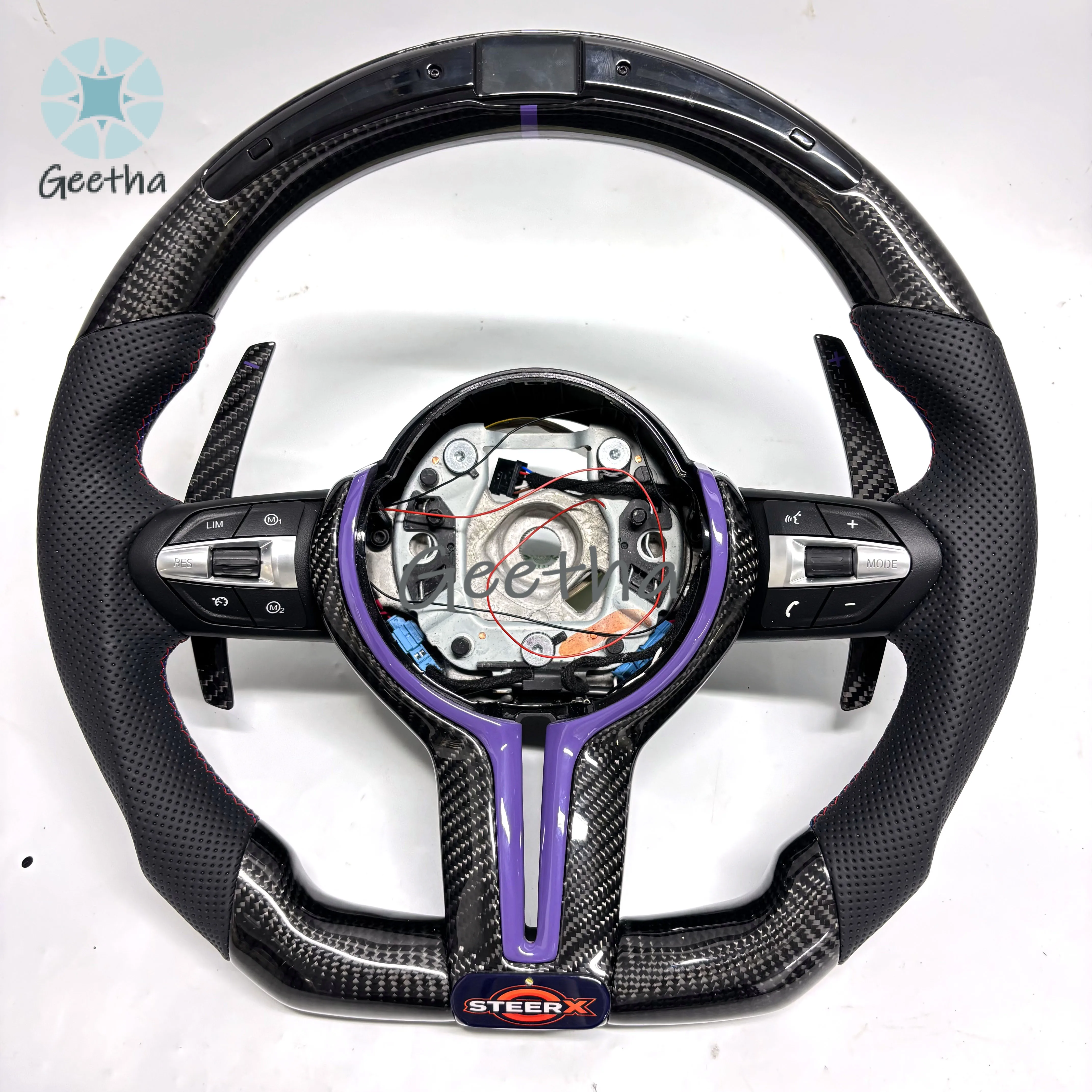 

For BMW F10 F11 F15 F18 F20 F23 F25 F30 F32 F35 F40 F80 E84 E87 E90 E92 E93 Carbon Fiber Steering Wheel Car Accessories