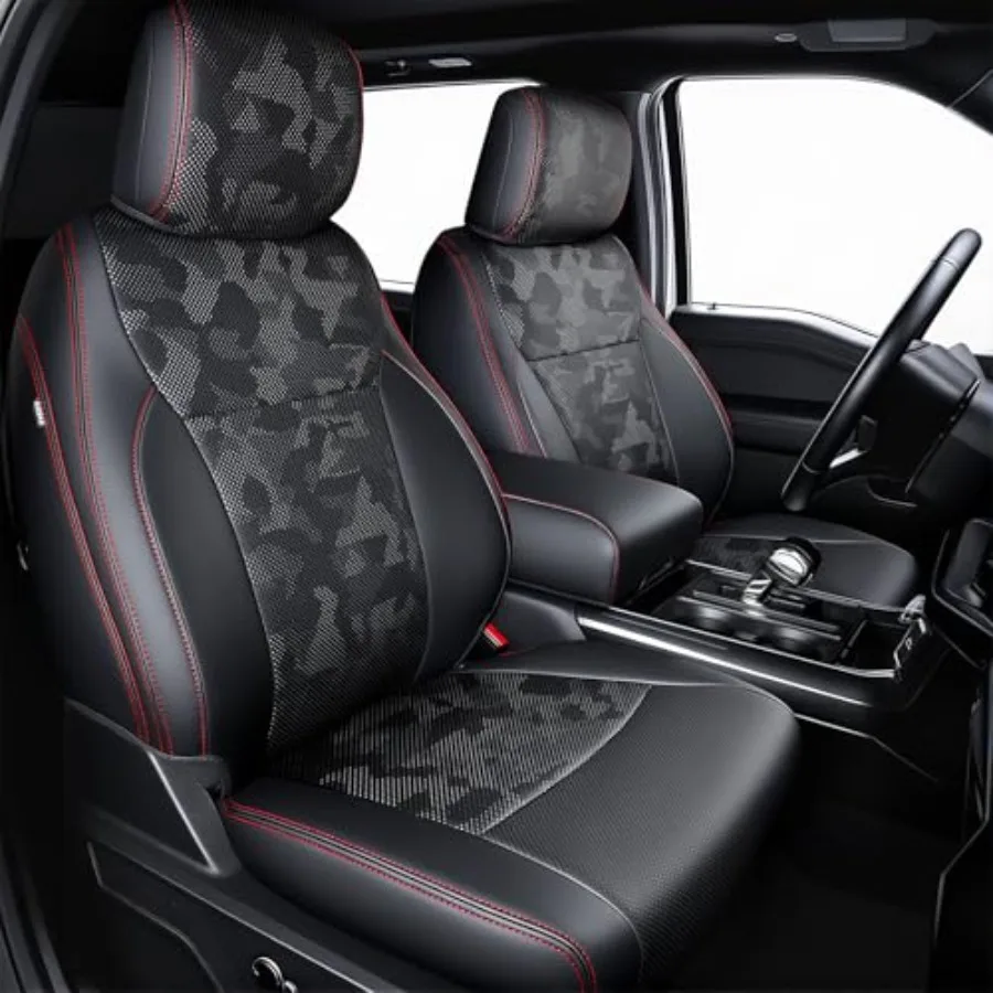 

Premium Faux Leather Seat Covers for Ford F150 SuperCrew XL XLT STX 20212026 F250/F350/F450 Crew Cab XL XLT (20232026) - Fully