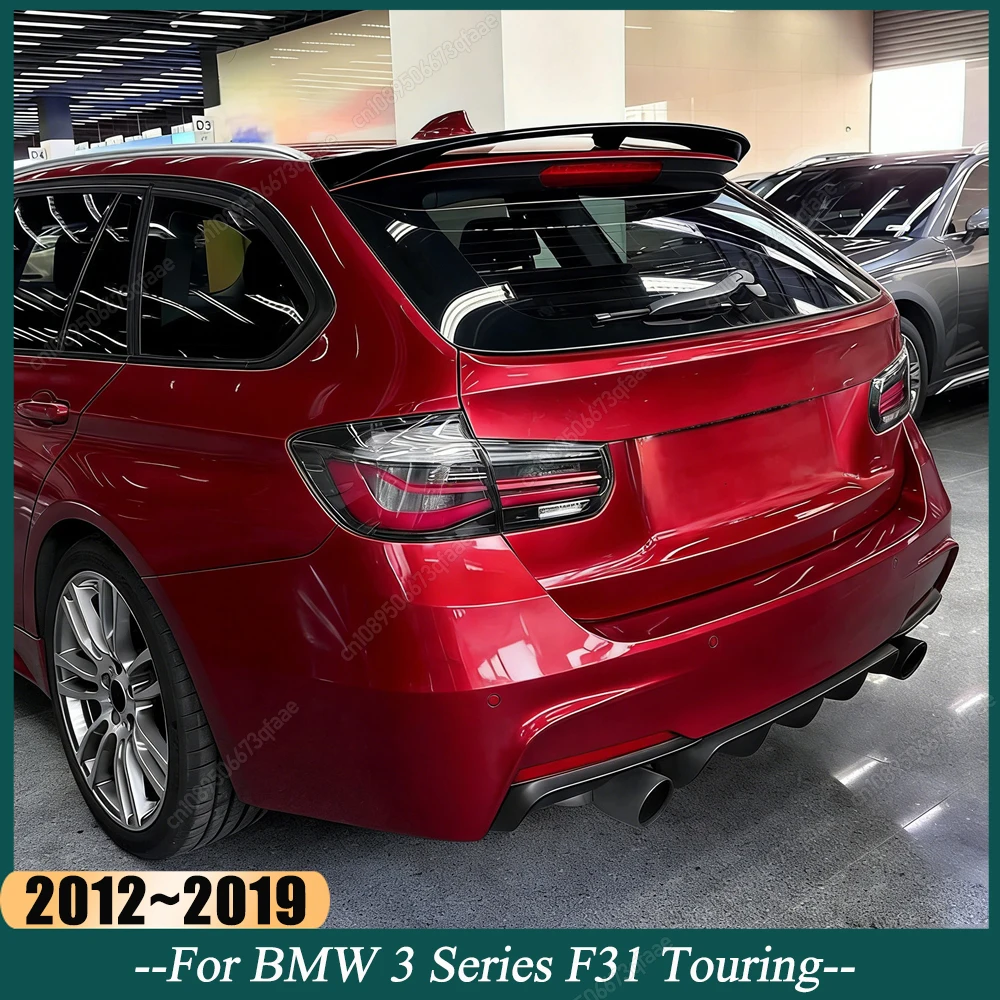 ABS Glanzschwarz Auto Heckspoiler Dachspoiler Flügel für BMW 3er F31 Touring 320i 328i 330i 320d 330d 2012-2019 MP Style Tuning