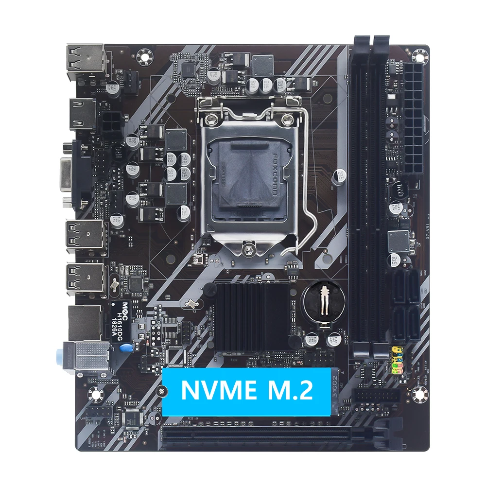 MUCAI H61 Alaplap LGA 1155 készlet Csereszabatos vel Intel Csutka cpus 2nd majd 3rd Részecskecsaládok supports M.2 NVME SDD