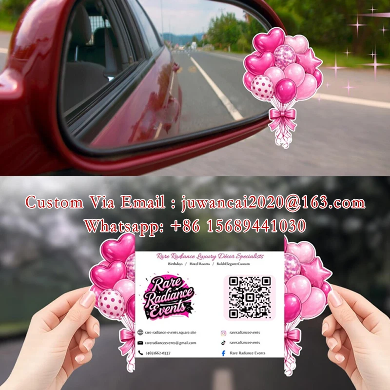

Custom Pop Up balloon Business Card with QR Code Personalized Printable Marketing Card Foldable balloon decor Business Card logo