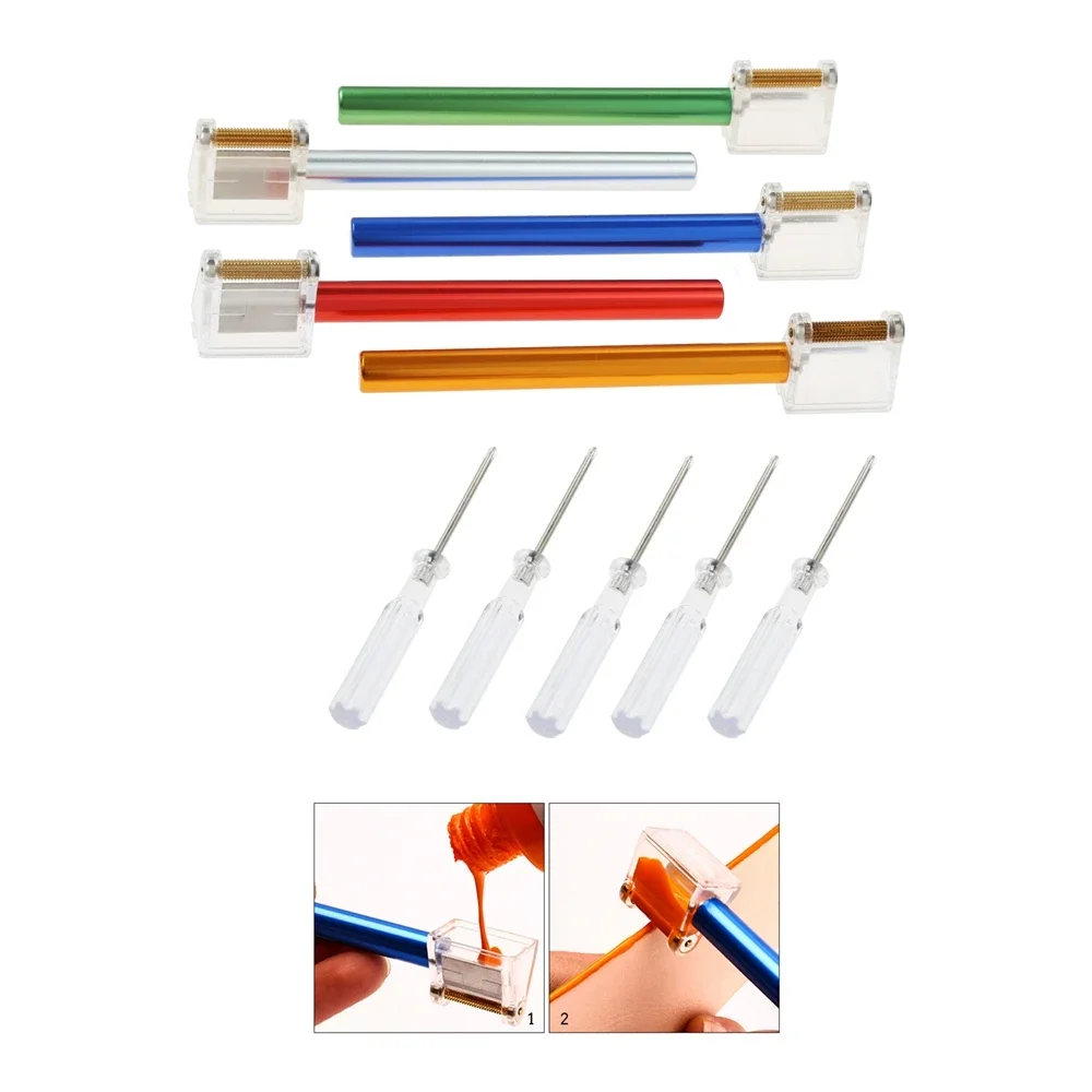 1Pc 12.5cm Leather Edge Oil Roller Pen Gluing Dye Pen Applicator Paint Roller Tool Leathercraft DIY Leather Painting Accessories