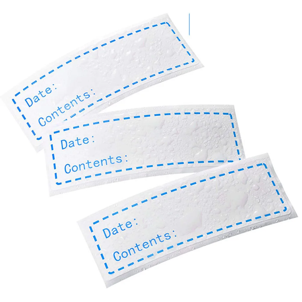 

24PCS Food Storage Labels Eco Friendly Self Adhesive Date Record Stickers Dry Erase Kitchen Fridge Classified Paste Craft