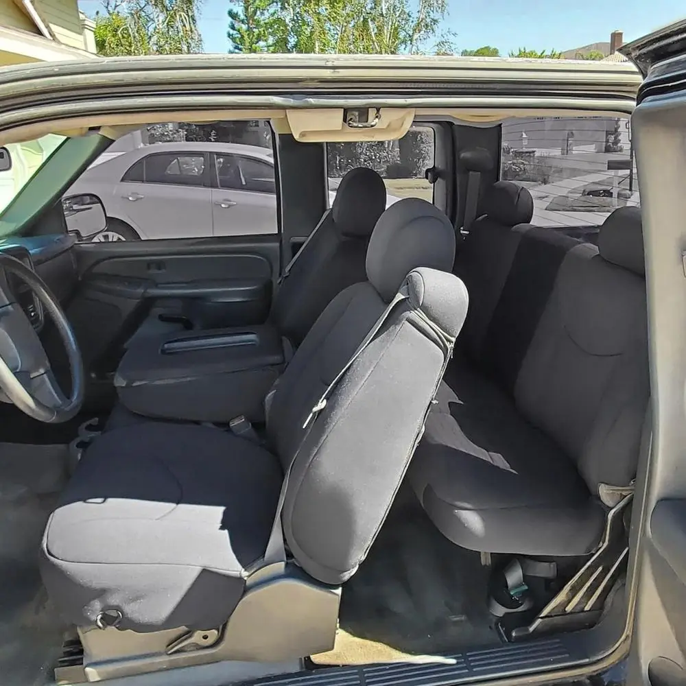 

Full Set Compatible with 1999-2007 Chevy Silverado 1500 Sierra 1500 Extended Cab Pickup 4-Door 2WD 4WD Classic Cloth Front & Rea