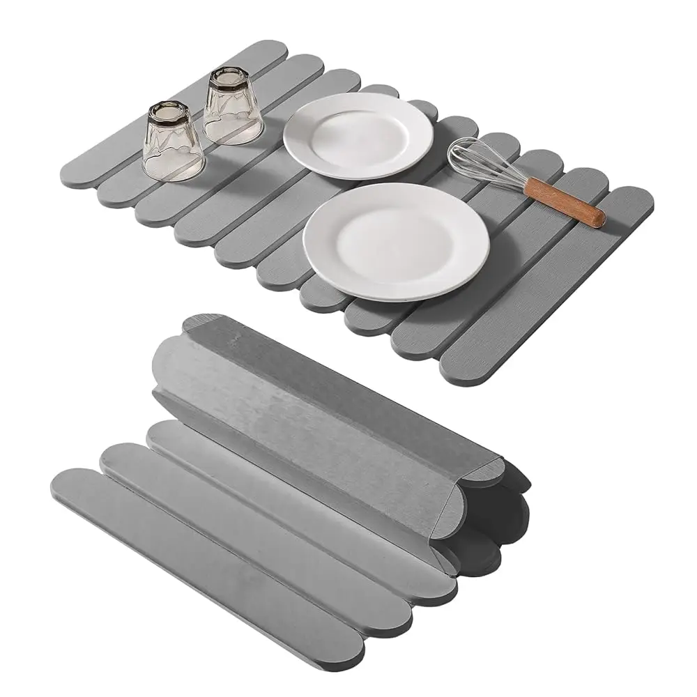 

Free ShippingFree ShippingExtral Large Quick Dry Stone Drying Mat for Kitchen Counter,28\(L)x16\(W) Collapsible Eco-Friendly Abs