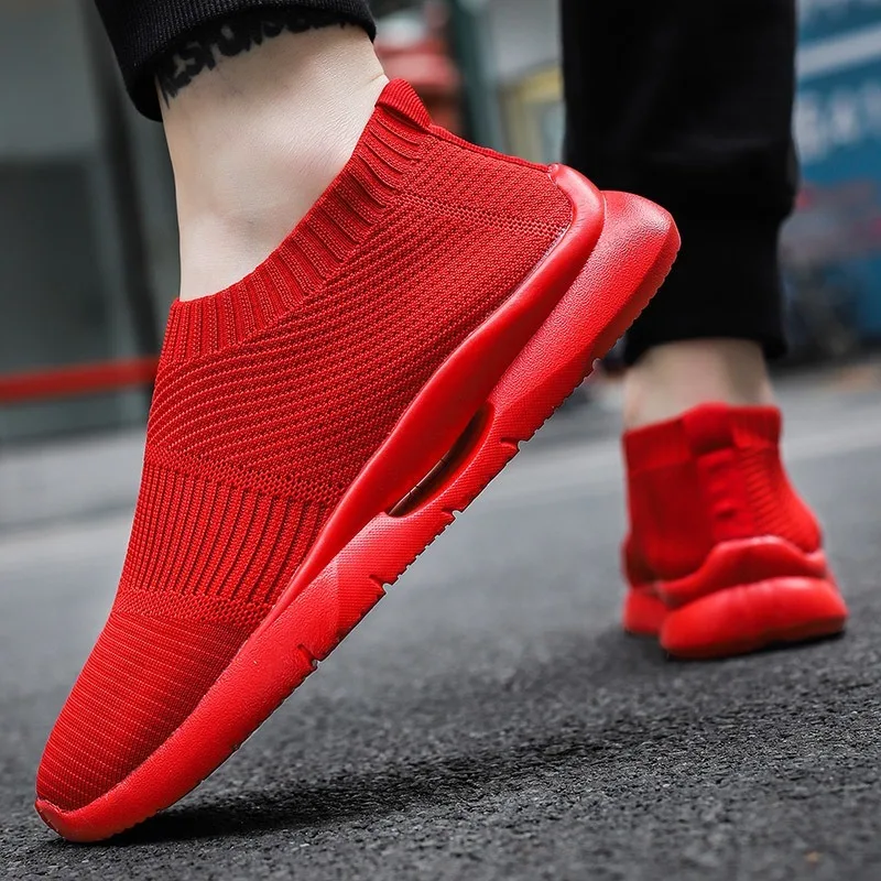 

Fashionable Mesh Men Sneakers Casual Breathable Shoes Platform Sneakers Comfort Soft Non-slip Soles Men Shoes Кроссовки Мужские