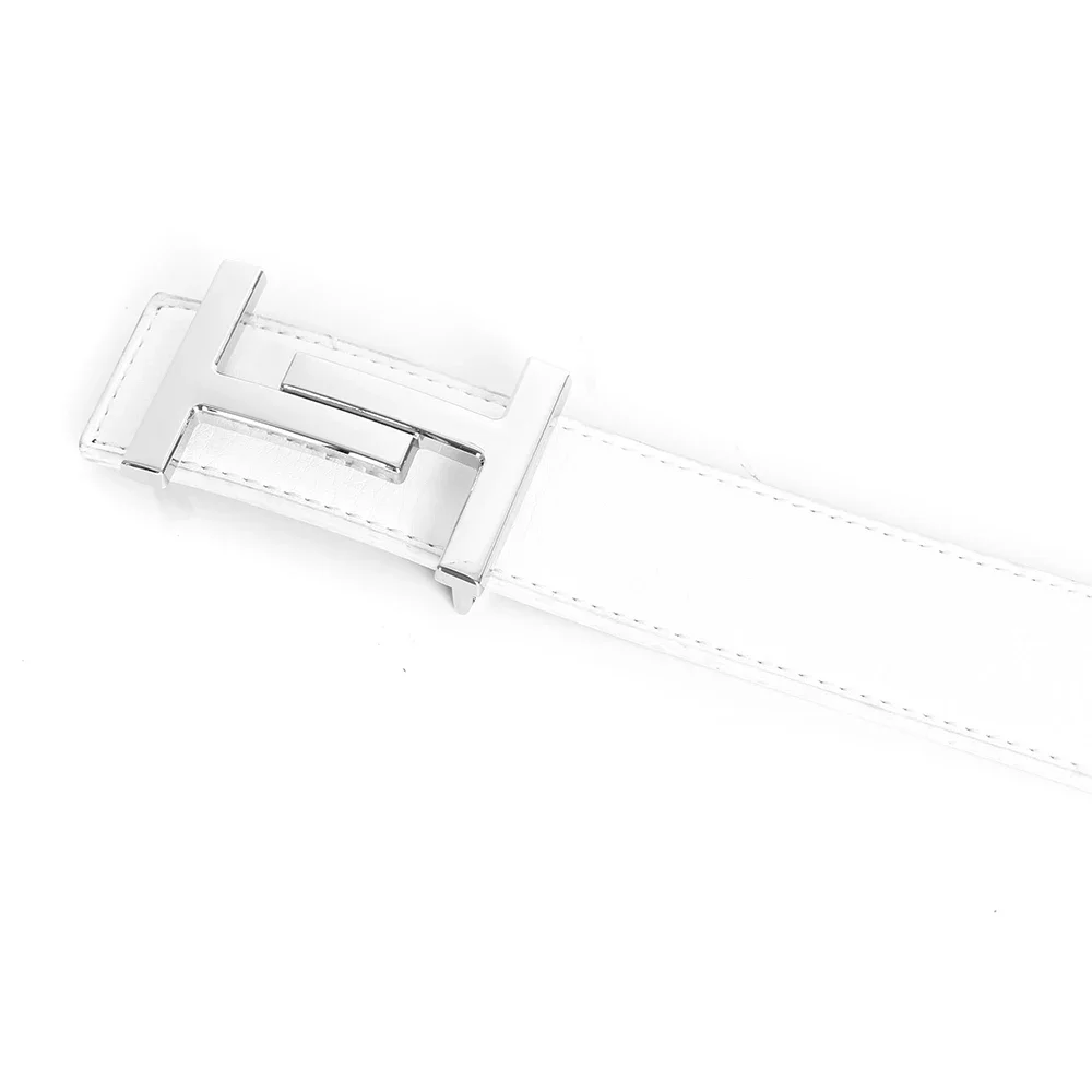 Luxury Designer Brand Waist Belt Men Gifts High Quality Women Genuine Real Leather Cowhide Dress Strap for Jeans Waistband White