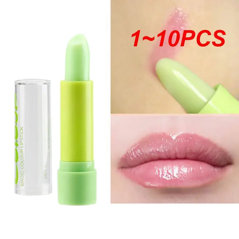 1 ~ 10 Stück Lippen balsam Gelee Blume Farbe Temperatur änderung Lippenstift lang anhaltendes Make-up feuchtigkeit spendender wasserdichter Lippenstift