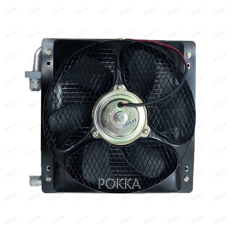 14\'\'x14\'\'x20MM O 12V  Universal Aluminium Condenser Radiator Cooling Fan Set  for Vintage Car Truck Hot Rod Radiator A/C Condit