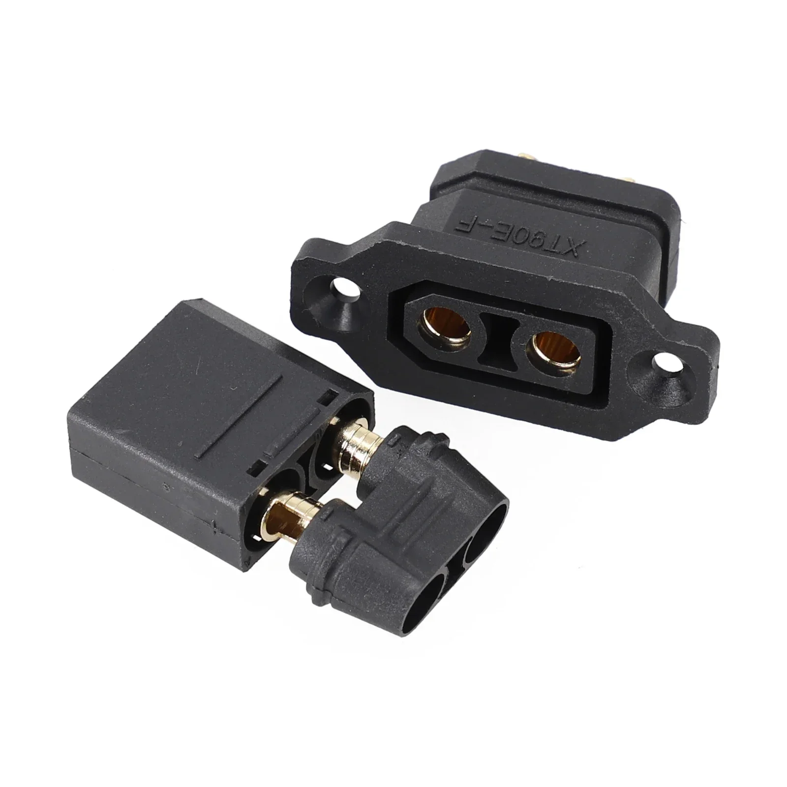 Amass-XT90E-F Conector de bateria banhado a ouro, plugue fêmea XT90E, conector montável XT90, soquete preto, original