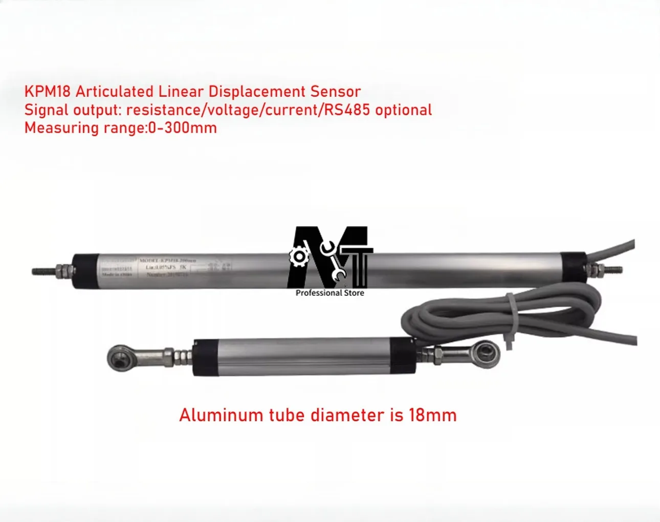 High Precision Potentiometer Linear Displacement Sensor 50-300mm Pre-stressed Electronic Ruler Resistance for Inject Machines