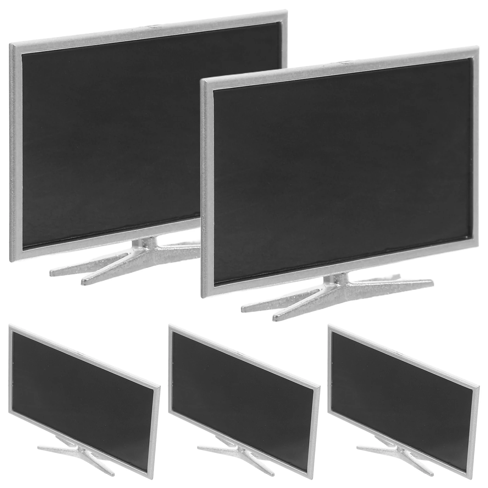 

Realistic Mini Simulated Black Dollhouse Miniature Television Lcd Screen Plastic Office Accessories Furniture Decor Stuff