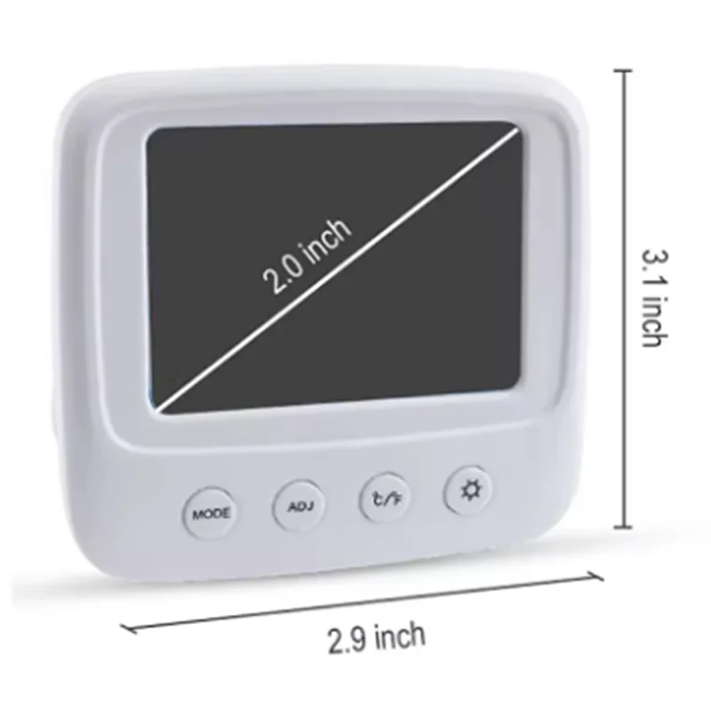 AA01-Indoor Digital Thermometers Hygrometer, Room Temperature And Humidity Gauge With Clock Display Tool