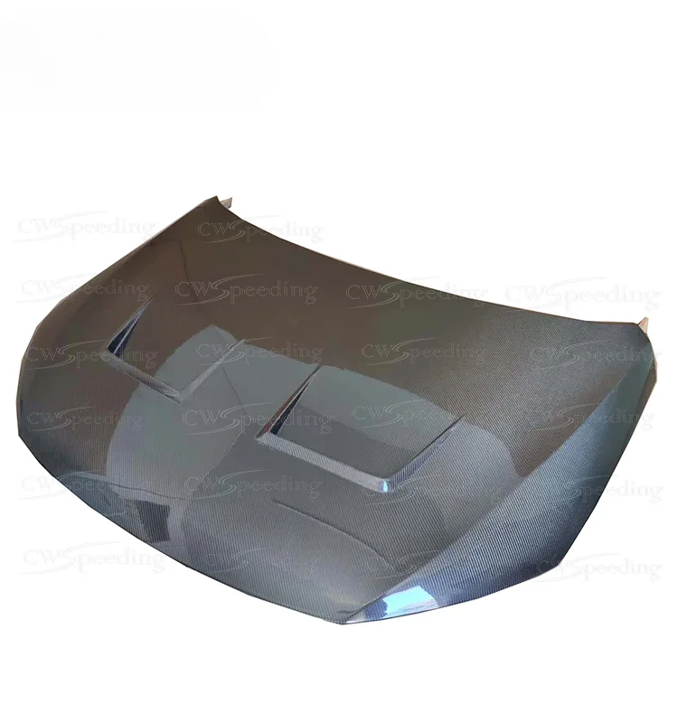 R STYLE CARBON FIBER ENGINE HOOD BONNET WITHOUT LOGO FOR VW SCIROCCO