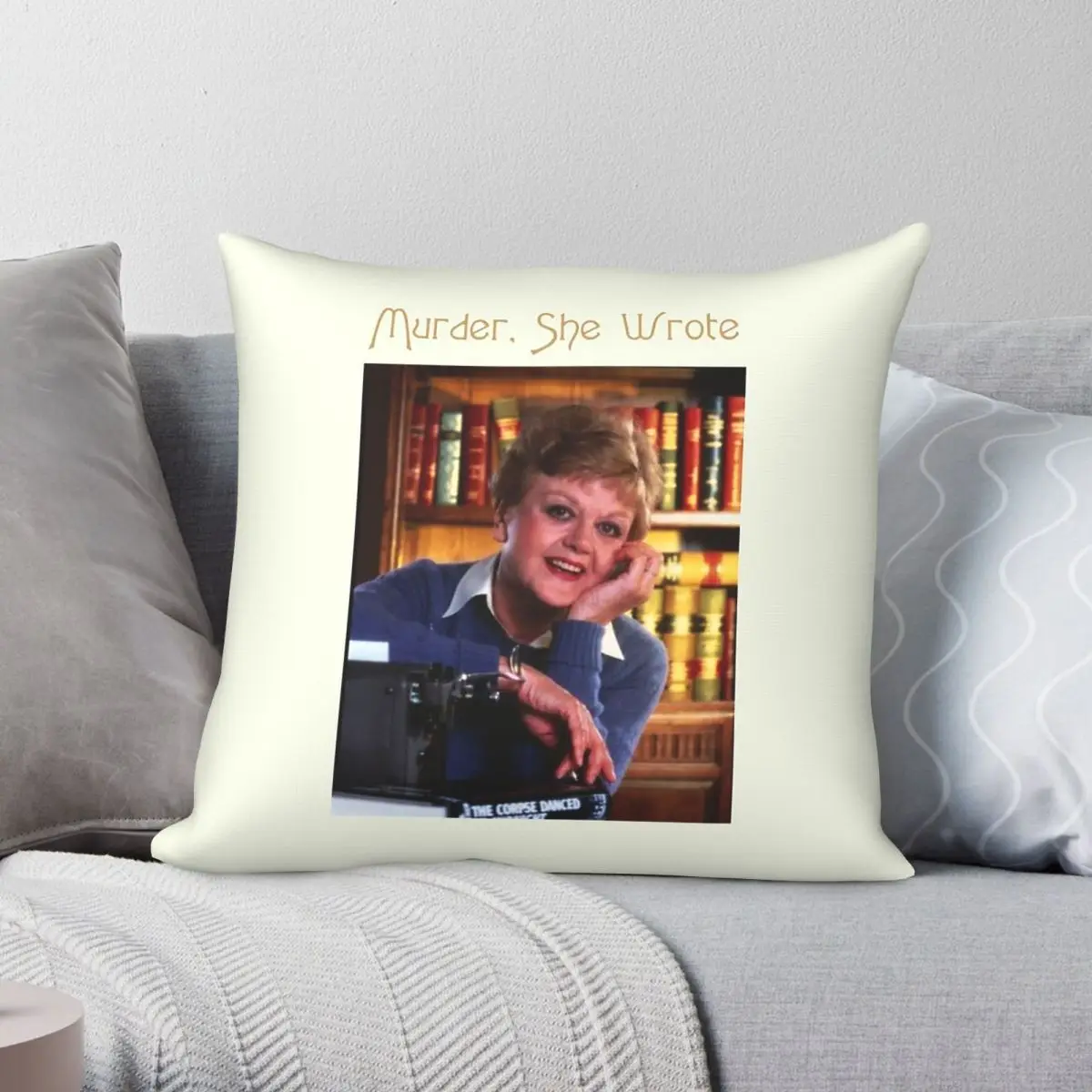 Murder She Wrote Jessica Fletcher Pillowcase Polyester Linen Velvet Printed Zip Decor Home Cushion Cover Wholesale