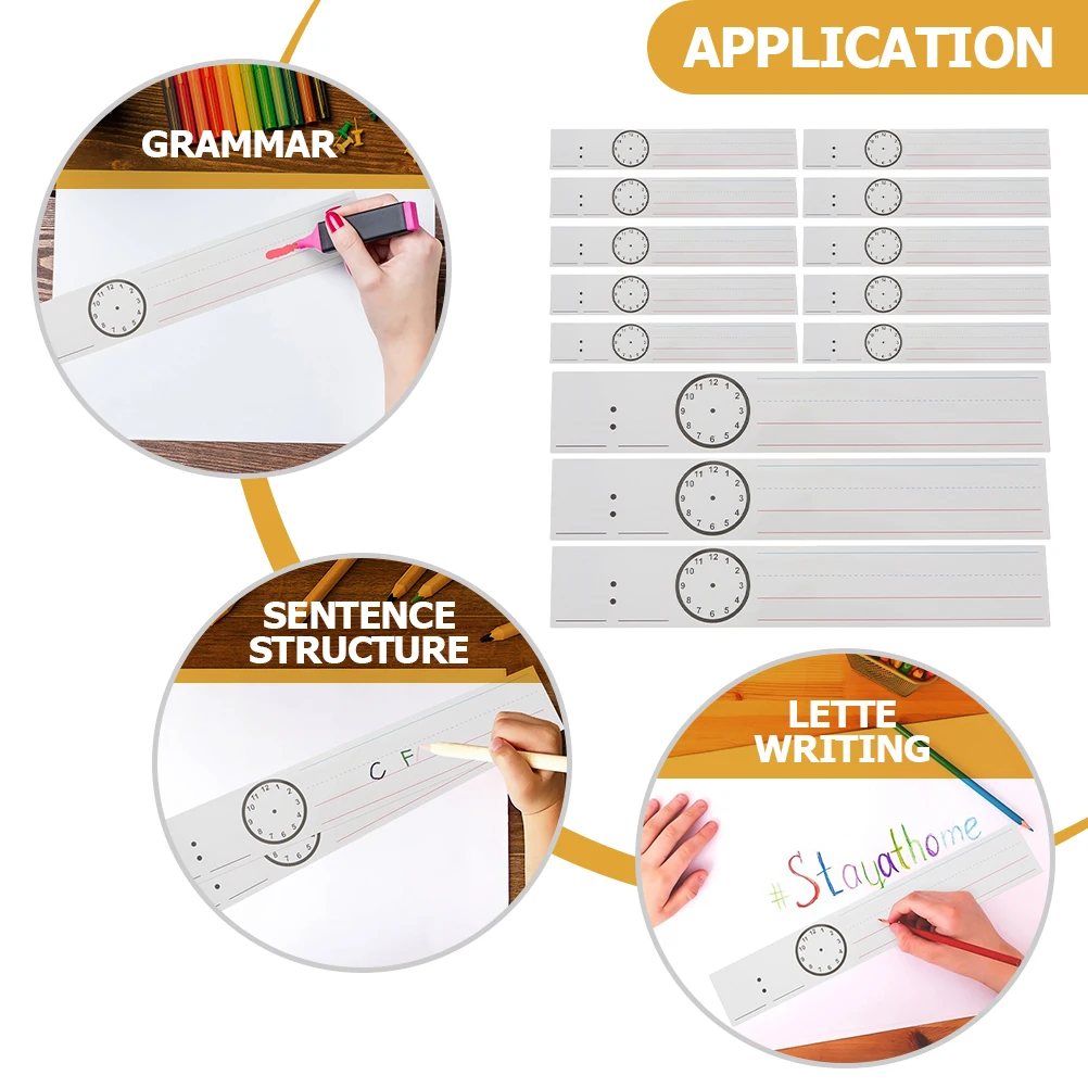 

Rubbing Card Teaching Aids Erasable Sentence Strips Building Classroom Word Learning Ruled
