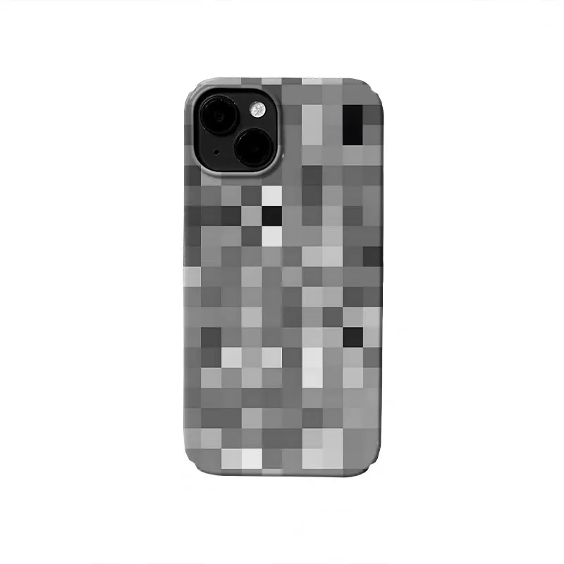 

Ins Korean Gray Block Splicing Case for IPHONE 17 16ProMax 15 14 13 12 11 PRO Plus Acrylic TPU Two in One Magnetic Phone Cases