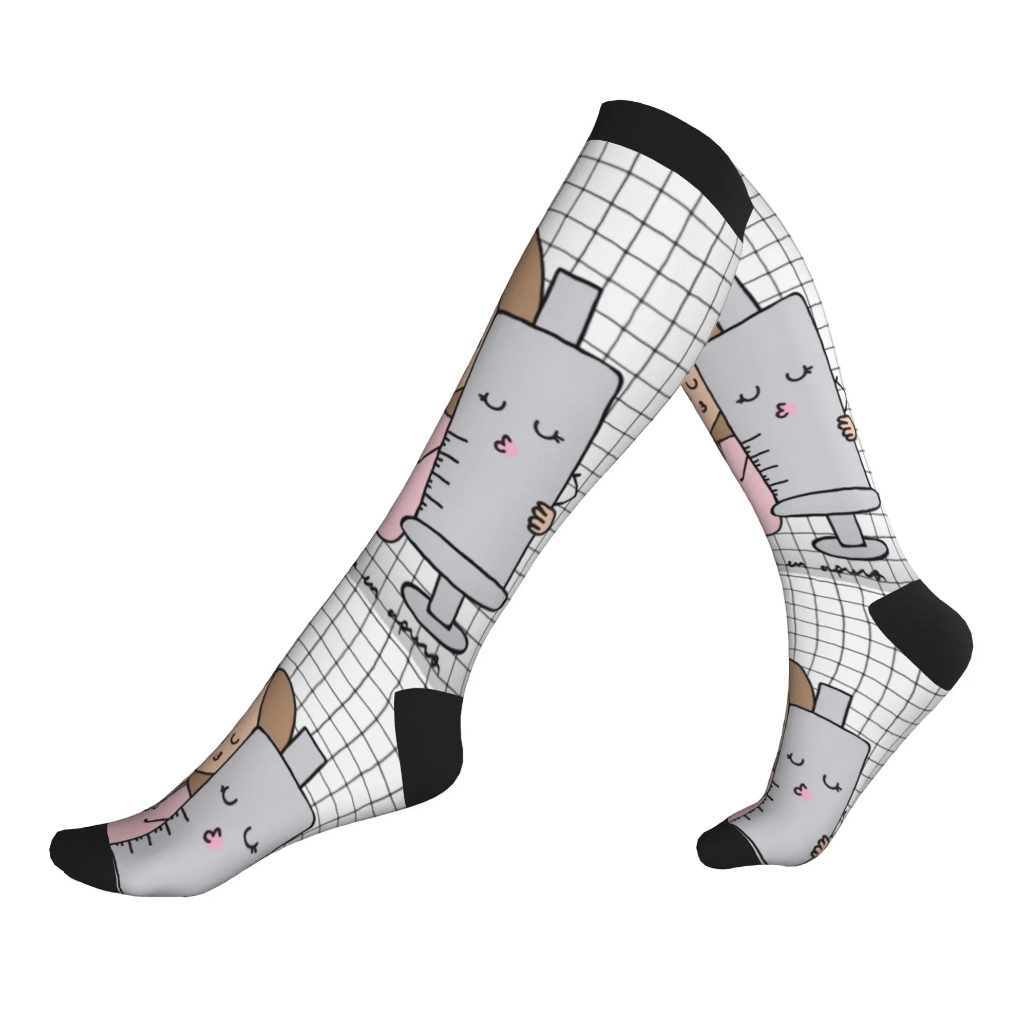 Chaussettes de compression sportives unisexe à motifs amusants pour infirmière en détresse, médecin, infirmière, médecine, extensibles, été, automne, hiver