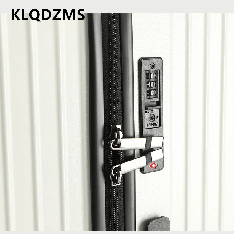 KLQDZMS Laptop Luggage USB Charging Boarding Case Front Opening Trolley Case 20