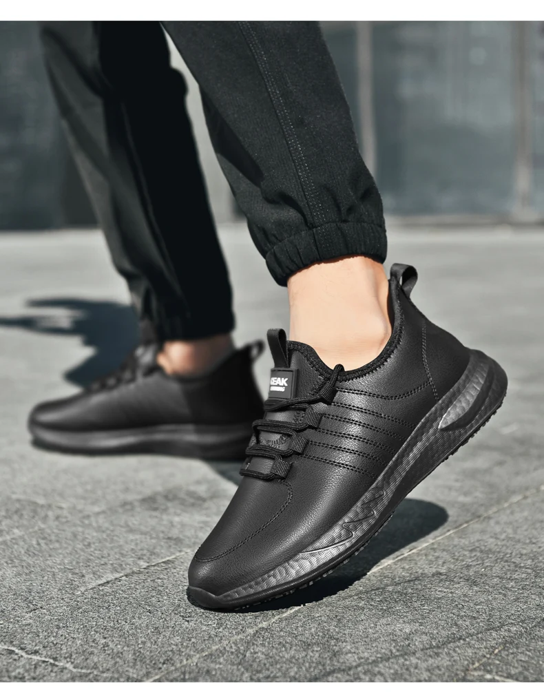 Herren Freizeit-Kochschuhe Vier-Jahreszeiten-Mode Wasserdicht Rutschfest Ölbeständig Hotel-Küchen-Arbeitsschuhe Lässige Leichte Wanderschuhe – Detail 15