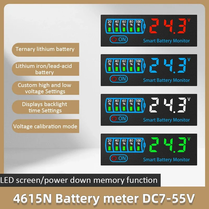 DC7-55V 3S-14S Battery Level Indicator 12V 24V 36V 48V 18650 Lipo Lithium Battery Capacity Board Voltage Battery Charging Tester