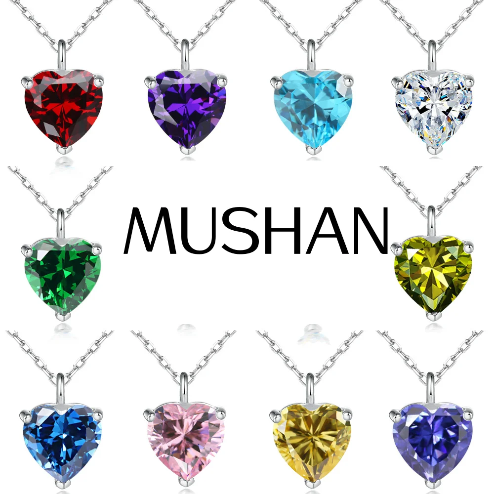 

Ювелирные изделия MuShan: Колье-чокер из стерлингового серебра 925 пробы с цирконами 5А, родированное, для вечера, в подарок девушке, премиум-класс