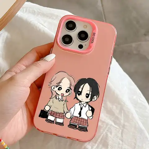 N-Nana och H-Hachi mobilskal för iPhone 17, 16, 15, 14, 13, 12, 11, Pro, Max, Plus, Mini, Air, SE4 rosa matt hård stötfångare 8 best sales Nana-fallet - №6