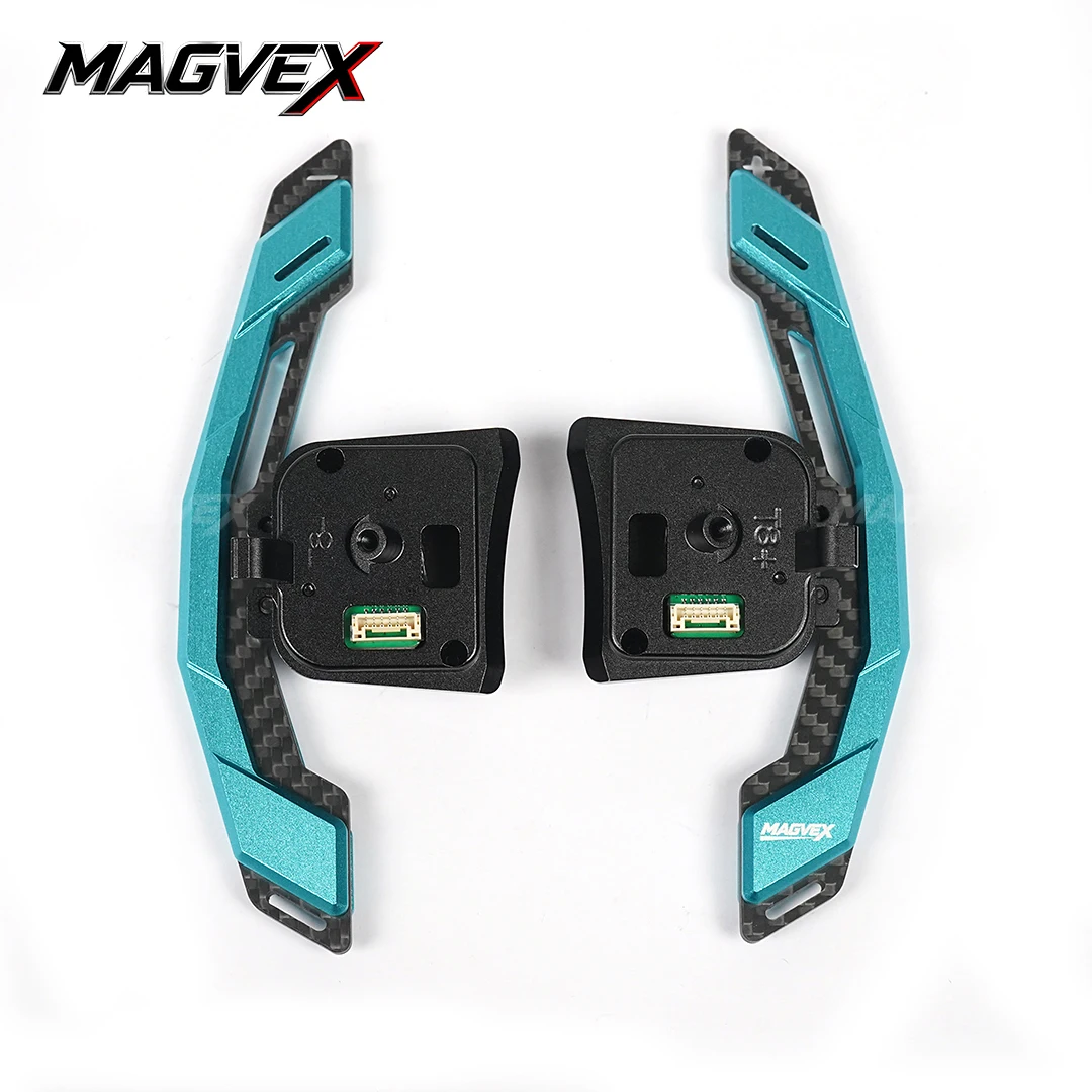 MC Carbon Fiber Aluminum Alloy Magnetic Paddle Shifter for For Audi Real R8 Steering Wheel Shift Paddle Filling Multicolored