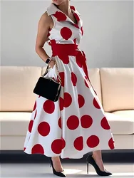 Modigirl 2025 Summer Ladies Polka Dots Elegant Dress Daily X-Line Fit & Flare Shirt Dress for Women Party Evening Prom Dresses