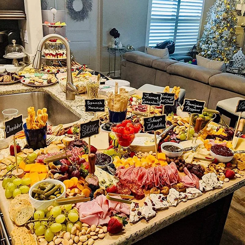 20 szt. Mini tablic z sztaluga, etykiety do żywności na bufet imprezowy, tablica na znaki tablica ogłoszeń, wesela