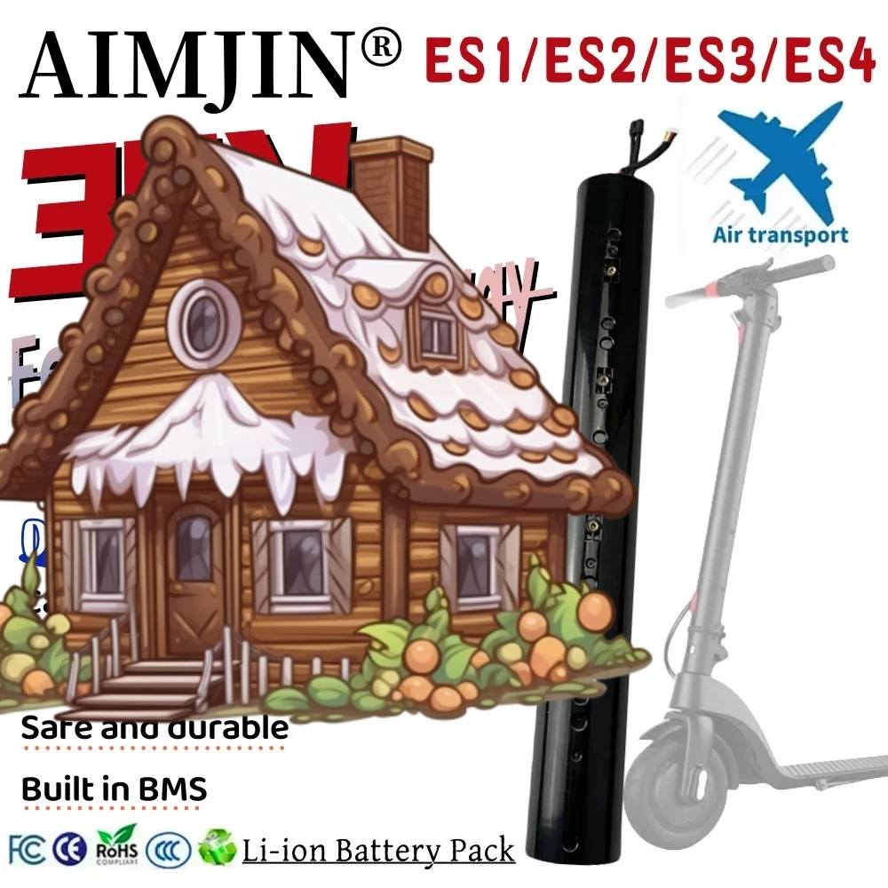 

36V 5200mAh Rechargeable Lithium Ion Battery Pack 5.2Ah Suitable for Ninebot Segway ES1 ES2 ES3 ES4 Electric Scooter Battery