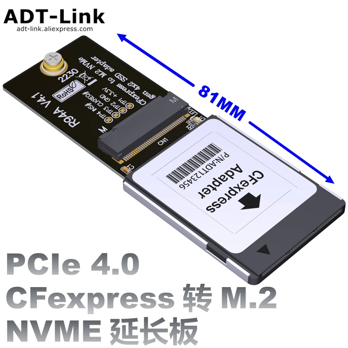 

CF express Тип b до M.2 NVMe 2230 Key M для XBOX WD CH SN530 SSD PCIe4.0 Gen4x2 поддержка CFexpressB