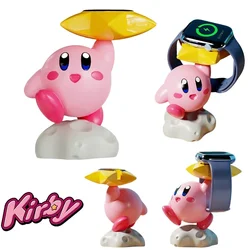 Kirby Cartoon Watch Bracket for Iwatch 1 2 3 4 5 6 7 8 9 Anime Figure Desktop Ornaments Stand Cute Smart Watch Charging Case