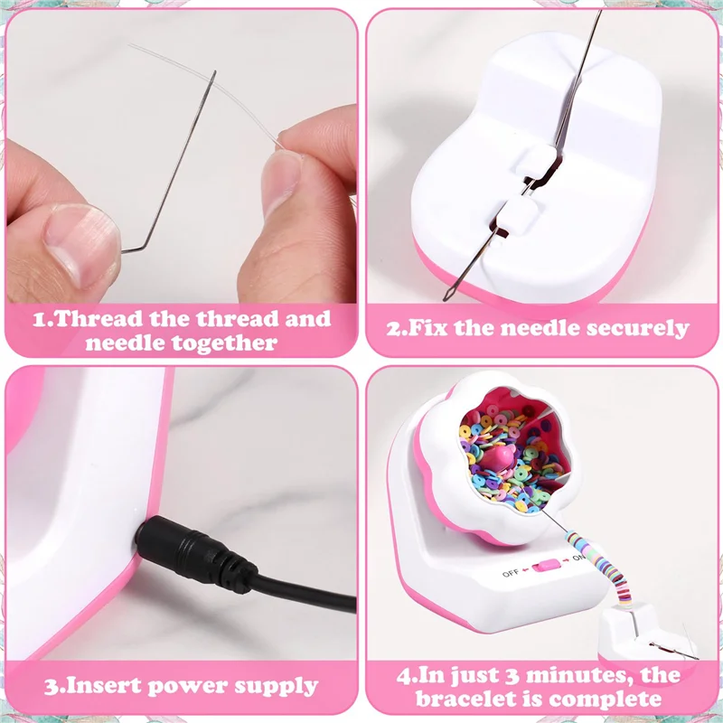 A43T Automatic Beaded Machine Beaded Bowl Electric Bead Spinner Soft Pottery Bead Tool Beaded Machine Durable Easy To Use