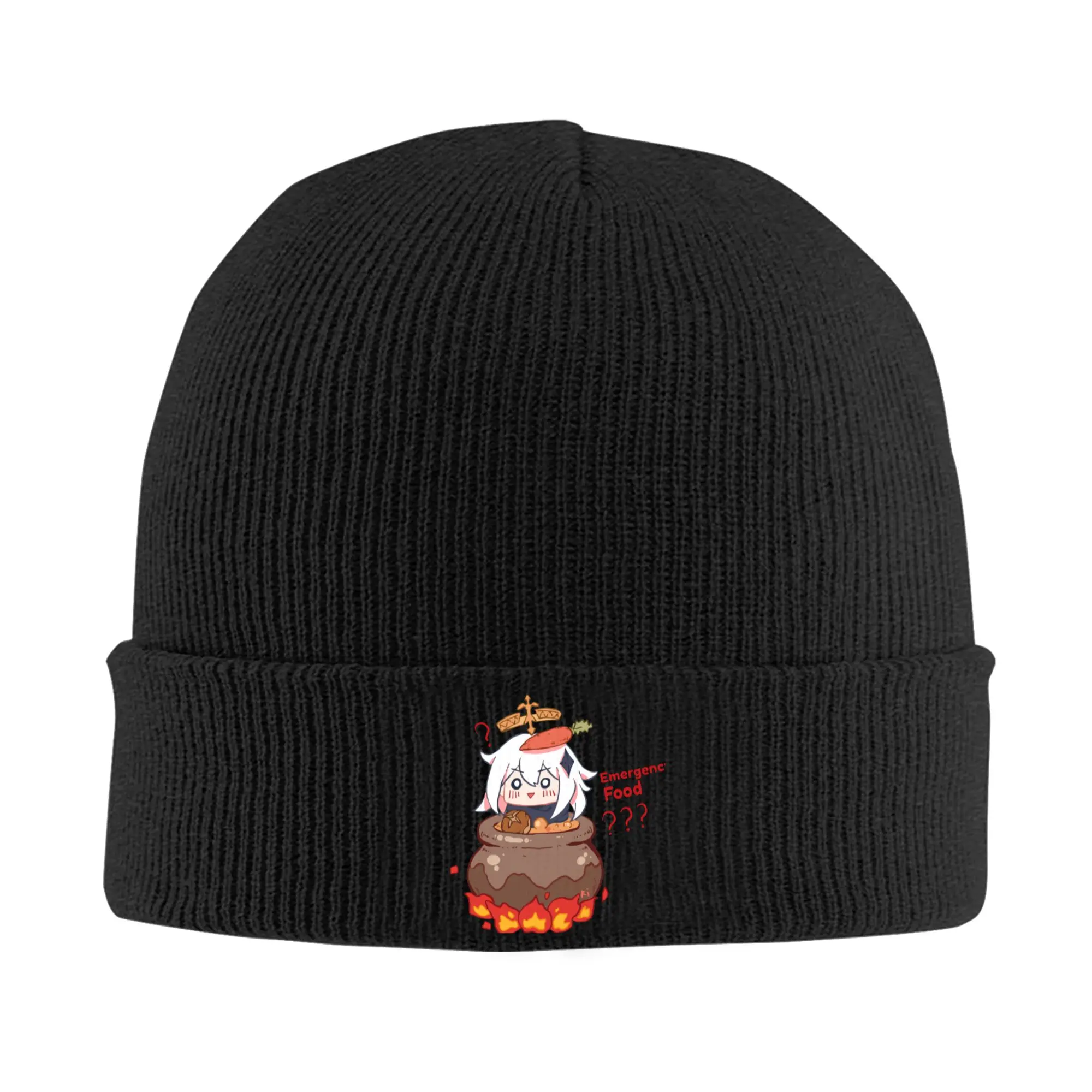 Paimon Hat Autumn Winter Skullies Beanies Warm Genshin Impact Anime Game Caps Unisex Acrylic Skullcap