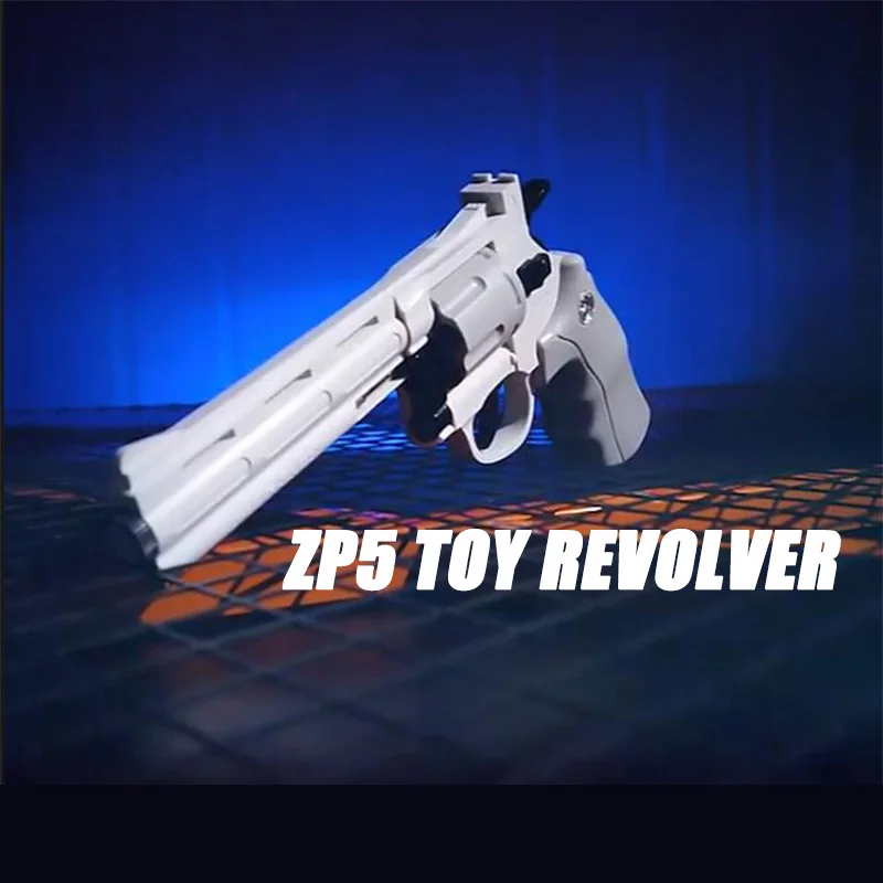 Magnum ZP-5 357 juguete de revólver de aleación larga para niños, pistola de bala suave impactable, juego educativo con simulación de bala y concha
