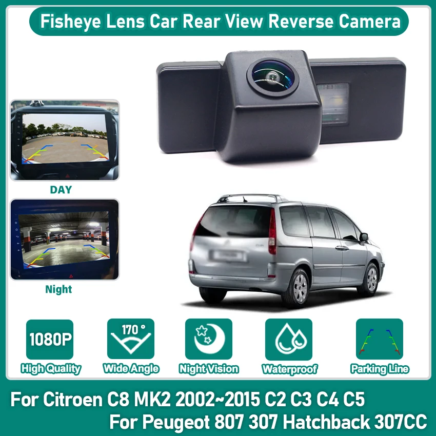 Wireless Backup Parking Camera For Citroen C8 MK2 2002~2015 C2 C3 C4 C5 For Peugeot 807 307 Hatchback 307CC Car Rear View Camera