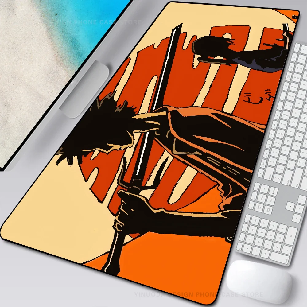 S-Samurai Champloo  Mousepad Mouse Mat Desk Mat With Pad Gaming Accessories Prime Gaming XXL Keyboard Pad