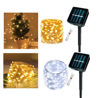 Solar String Light Outdoor LED Solar Powered Fairy Light 7m/12m/22m/32m Copper Wire Lamp Christmas Garland Garden Decor