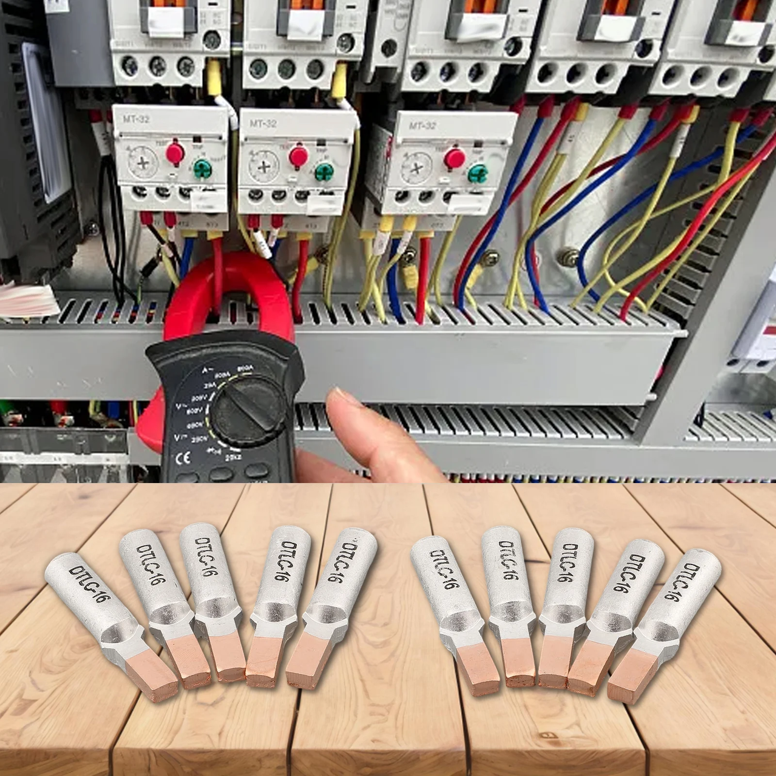 Optimize Your Electrical Setup with a Pack of 10 PCS of Copper and Aluminum Terminators Designed for DTLC16 Connections