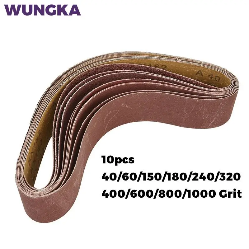 10pcs 686*50mm Abrasive Belt Sanding Belts 40-1000 Grits Sander Metal Polishing Wood Working Tools Grinder Accessories