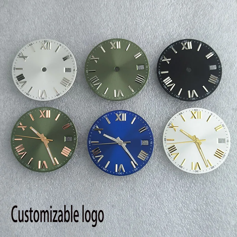 Watch Accessories 28.5mm Roman dial dial offers custom logo for NH series 35/36 mechanical movement watch accessories