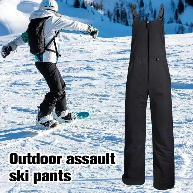 Insulated Ski Pants Overalls Ripstop Warm Insulated Snowboard Overalls Comfortable Snow Bibs Ski Pants For Men & Women S-4XL