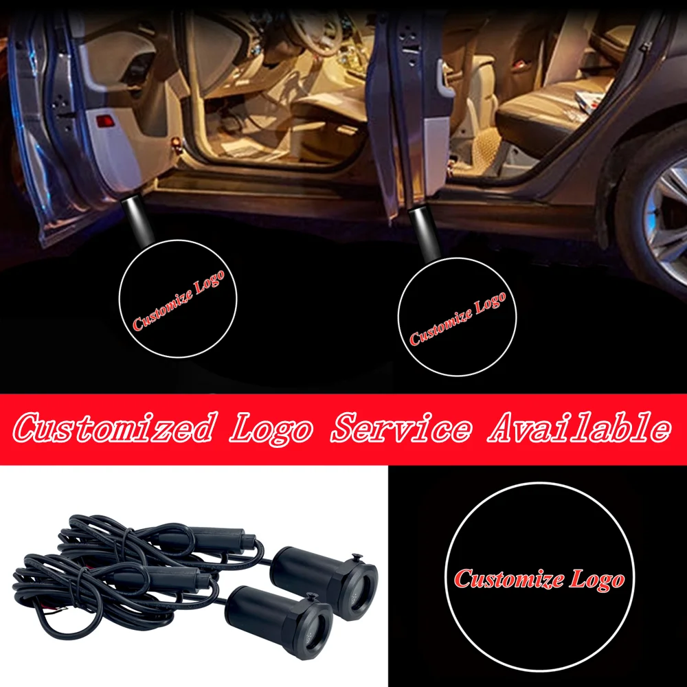

2Pcs Upgraded Wired Customized Logo Light Car Door Led Custom Welcome Courtesy Laser Projector Shadow Lights Universal